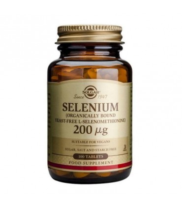 Selenio 200 mg sin levadura -100 compr. (SOLGAR)