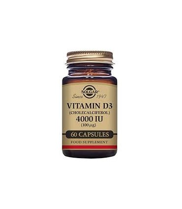 Vitamina D3 4000 IU 60 cápsulas (SOLGAR)