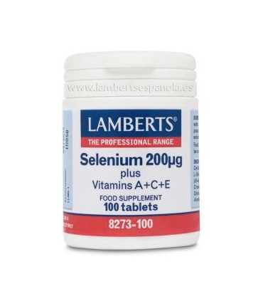 Selenio 200 mcg+vitaminas A+C+E-100 comprimidos (LAMBERTS)
