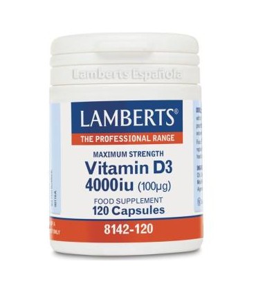 Vitamina D3 4000 UI 120 cápsulas (LAMBERT)