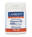 Vitamina D3 4000 UI 120 cápsulas (LAMBERT)