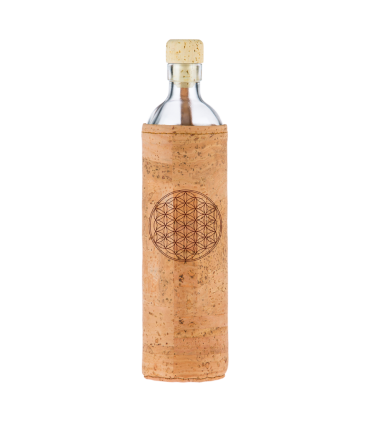Botella Flaska con funda de Corcho Flor de la Vida 300ml (FLASKA)