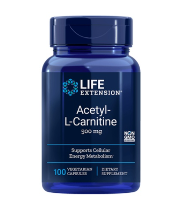 Acetyl L Carnitine  Acetil L carnitina 500 mg 90 caps. LIFE EXTENSION