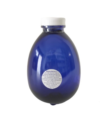 Agua de mar ultra-filtrada hipertónica botella Vitbot AZUL tapon de plástico-500 ml (IBIZA Y FORMENTERA AGUA DE MAR)