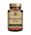 Vitamina B12  (cianocobalamina) 100mcg. 100comp. (SOLGAR)