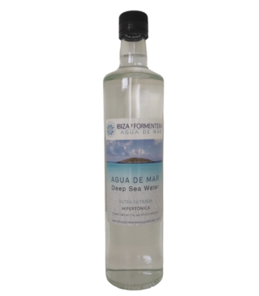 Agua de mar Deep Sea Water ultra filtrada hipertónica botella de cristal 750 ml (IBIZA Y FORMENTERA AGUA DE MAR)